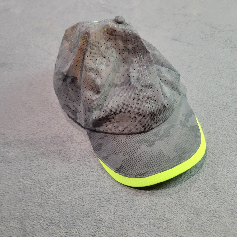 Ponyflo Womens Grey Camo Neon Yellow Ponytail Baseball Hat Running Cap FWCAPT261